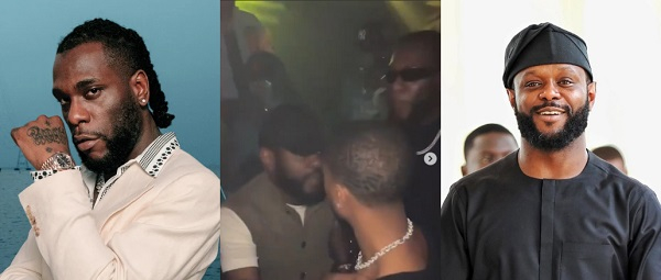 L-R: Burna Boy and Seyi Tinubu spotted in a club