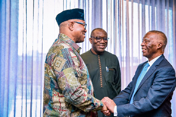 Peter Obi meets former Botswana President Ian Khama and former South African President Thabo Mbeki