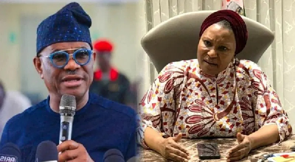 Nyesom Wike and Ireti Kingibe