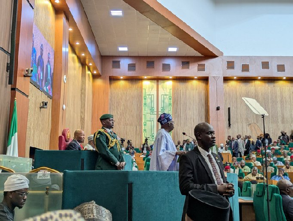 President Bola Tinubu at the NASS joint session