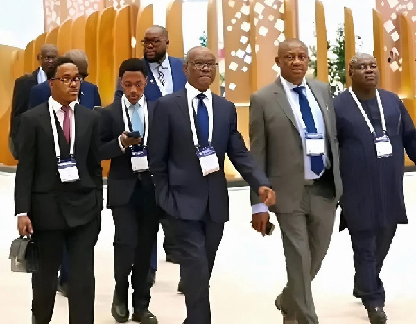 FCT Minister, Nyesom Wike and his two sons at the Dubai Summit