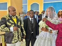 The wedding ceremony in church