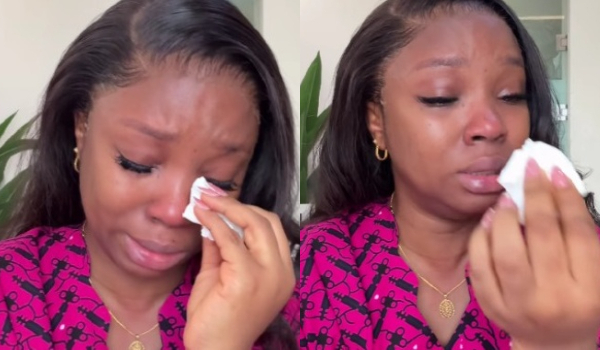 Bam Bam in tears in an Instagram video