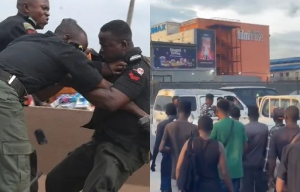 Police fight