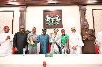 President Bola Tinubu receives WAFCON trophy