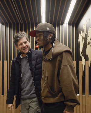 Ademola Lookman with Atletico Madrid Sporting Director, Mateu Alemany