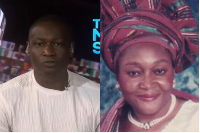 A collage of Abdulmumuni Abiola and his late mom Kudirat