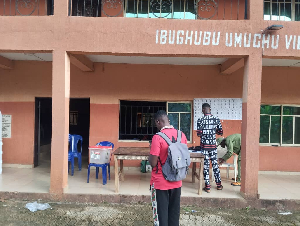 A polling unit in Anambra A polling unit in Anambra