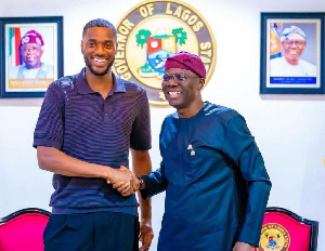 Chelsea star Tosin Adarabioyo and Governor Sanwo Olu