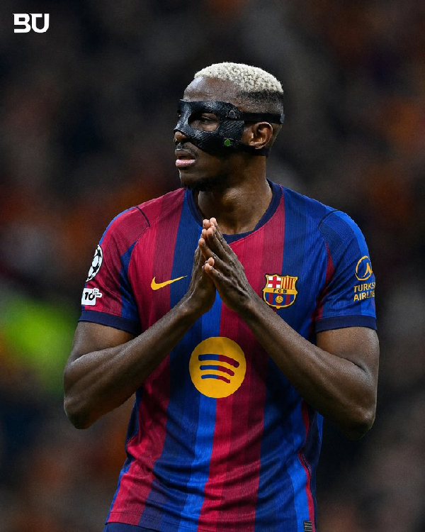 Victor Osimhen in Barcelona shirt          Photo credit: Barca Universal on X