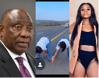 South African President, Cyril Ramaphosa and Penny Ntuli