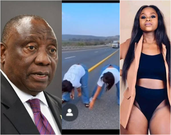 South African President, Cyril Ramaphosa and Penny Ntuli