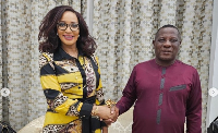 Biance Ojukwu and Ghanaian IGP Christian Yohuno