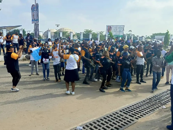 Several workers stormed the streets to protest