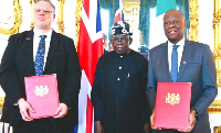 A Chagoury representative, President Tinubu and Wale Edun