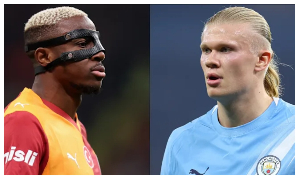 L-R: Victor Osimhen, Erling Haaland