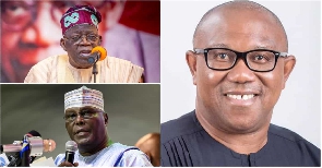 Bola Tinubu, Atiku Abubakar and Peter Obi