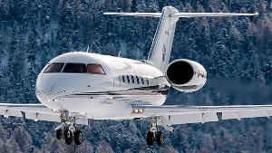 The CL60 model  was en route to Lagos when the incident happened.