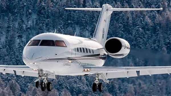 The CL60 model  was en route to Lagos when the incident happened.