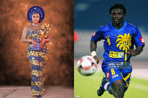 A photo collage of actress Bose Alao and Razak Omotoyossi