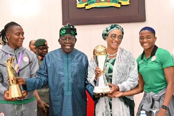 President Tinubu and First Lady with Super Falcons stars