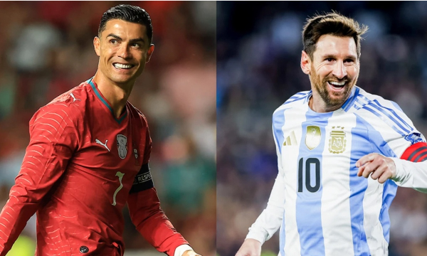 L-R: Cristiano Ronaldo, Lionel Messi