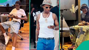 WIzkid and his son, Bolu Balogun