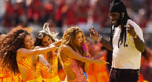 Grammy award winner, Burna Boy performs at the first-ever FIFA World Cup Final Halftime Show