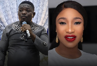 L-R: Pastor Andrew Emajere and Tonto Dikeh