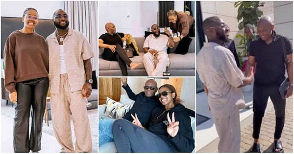 Davido, Tony Elumelu and daughter,