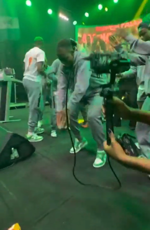 Chiamaka Nnadozie takes to the dance floor during Super Falcons celebrations