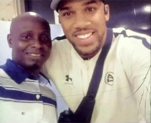 Anthony Joshua and driver