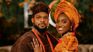 Kunle Remi and wife