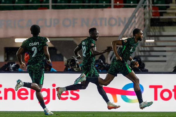 Semi Ajayi scores his second goal for the Super Eagles