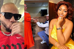Charles Okocha and Regina Daniels