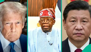 President Donald Trump, President Bola Tinubu and China's Xi