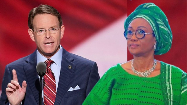 TV show host Tony Perkins and First Lady Remi Tinubu