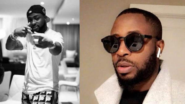 A collage of Davido and Tunde Ednut