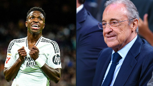 Vinicius Jr and Fiorentino Perez