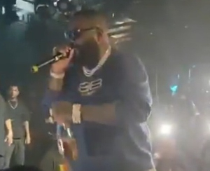 American rapper Rick Ross performs in Lagos