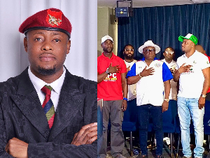 Lege Miami and other dignitaries at the APC Town Hall Meeting held in Accra