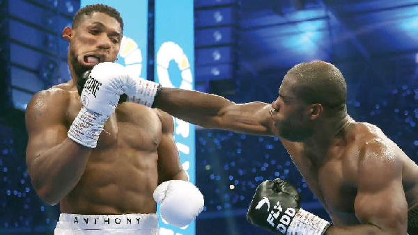 Anthony Joshua in action
