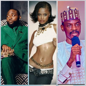 Davido, Tyla and Bashir Ahmad Davido, Tyla and Bashir Ahmad