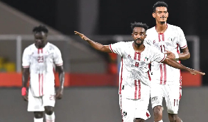 Sudan players celebrating