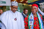 Rotimi Amaechi with late former President Muhammadu Buhari