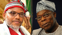 Nnamdi Kanu and Olusegun Obasanjo Nnamdi Kanu and Olusegun Obasanjo