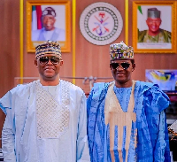Former Minister of Aviation, Femi Fani-Kayode and Minister of State for Defence, Bello Matawalle