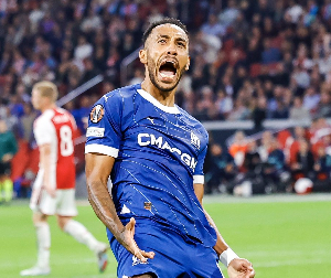 Marseille striker Pierre-Emerick Aubameyang