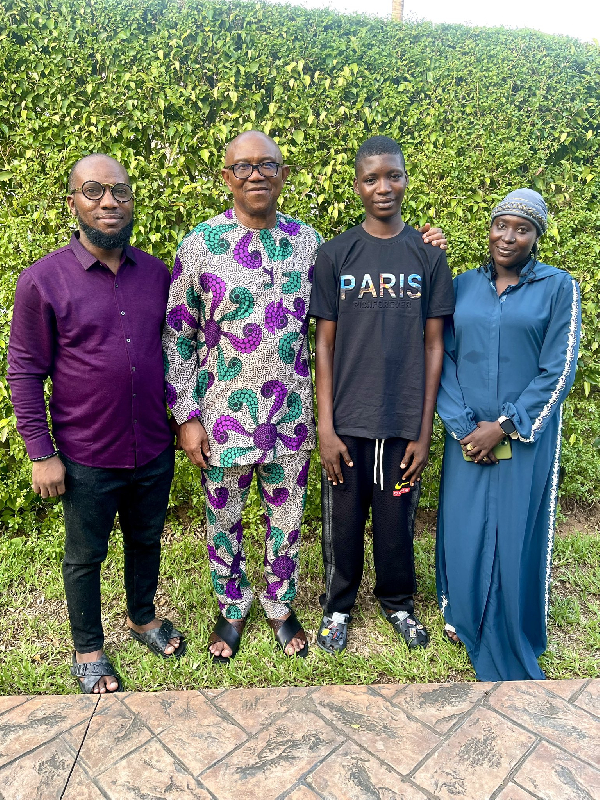 Peter Obi as promised to sponsor the education of the freed Lagos boy