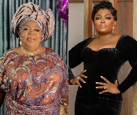 Funke Akindele and her late mom